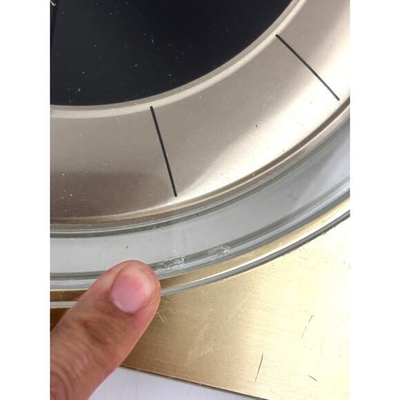 VTG Waltham Spartus 11" Quartz Wall Collectible Clock 80s Gold WORKS - Picture 15 of 16